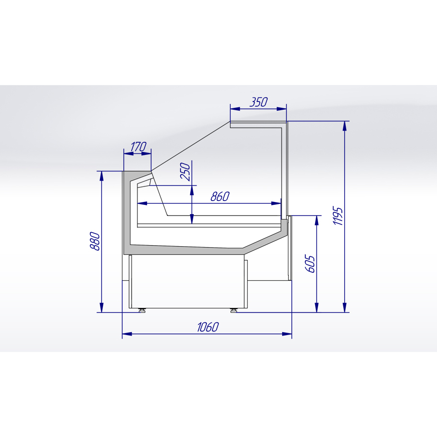 Прилавок холодильный Italfrigo Toscana Q 3750