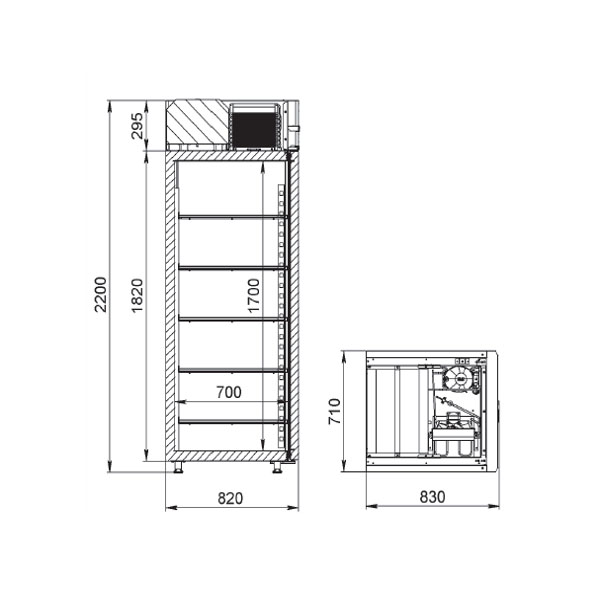 Шкаф холодильный ARKTO V0.7 SDc без канапе