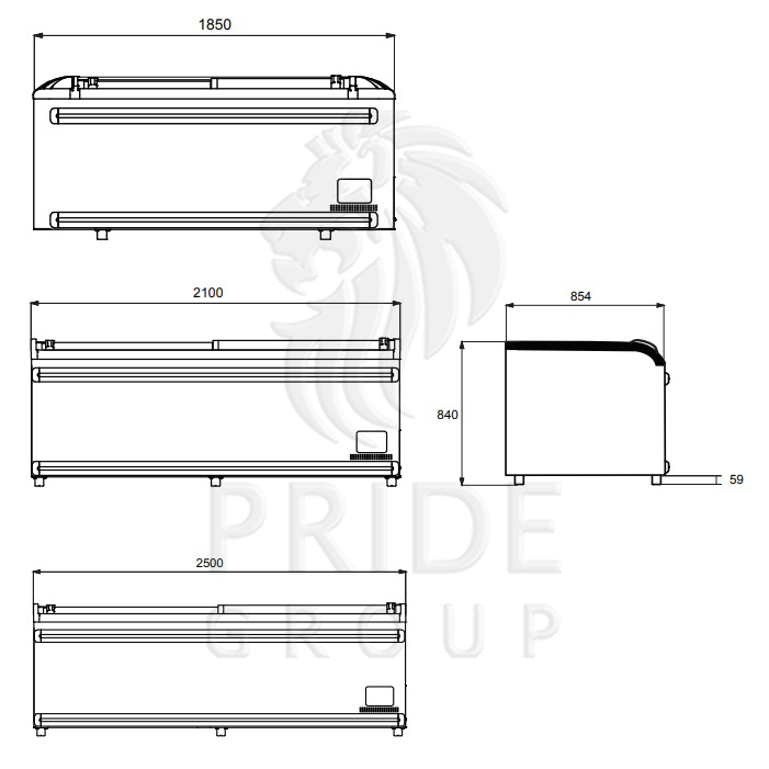 Ларь-бонета морозильная Cryspi ЛБ М 2500 R290