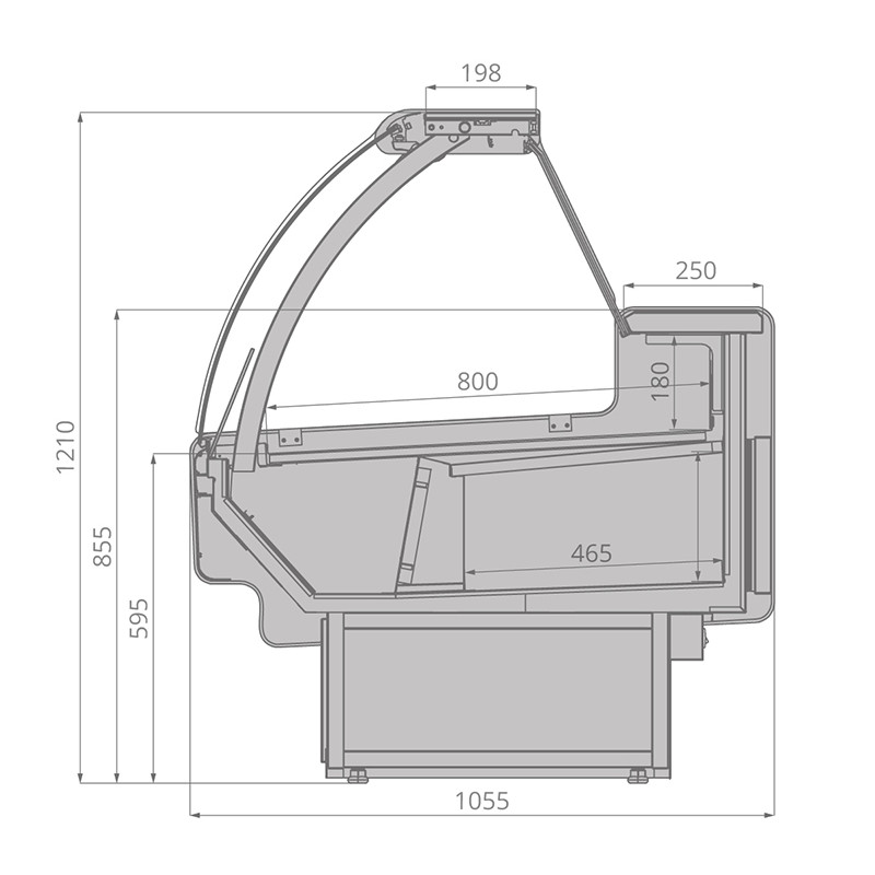 Витрина тепловая Brandford AURORA Slim 125 мармит