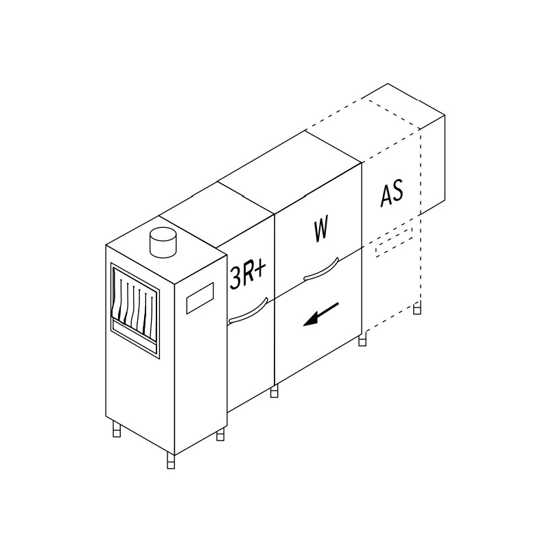 Машина посудомоечная конвейерная DIHR RX 250