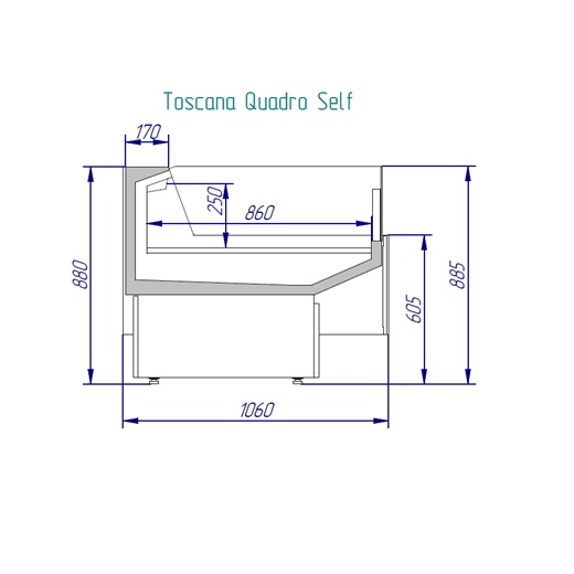 Прилавок холодильный Italfrigo Toscana Q Self 2500