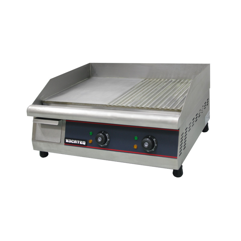 Жарочная поверхность Kocateq GH610A электрическая ребристая/плоская с 2 зонами нагрева