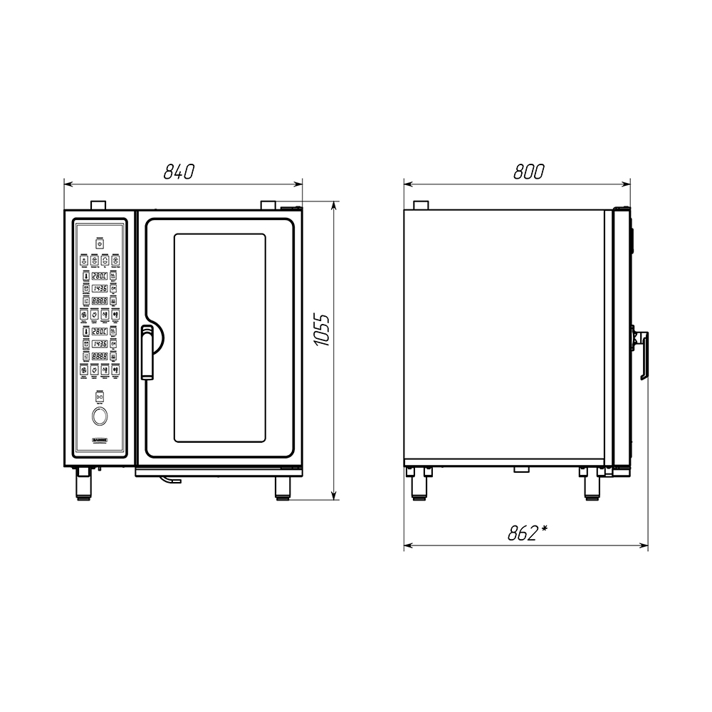 Пароконвектомат Gabino Combi-1011b