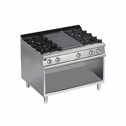 картинка Плита со сплошной поверхностью газовая 900 серии Apach Chef Line LRSTG129R4OS